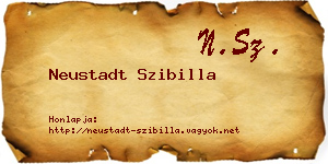 Neustadt Szibilla névjegykártya